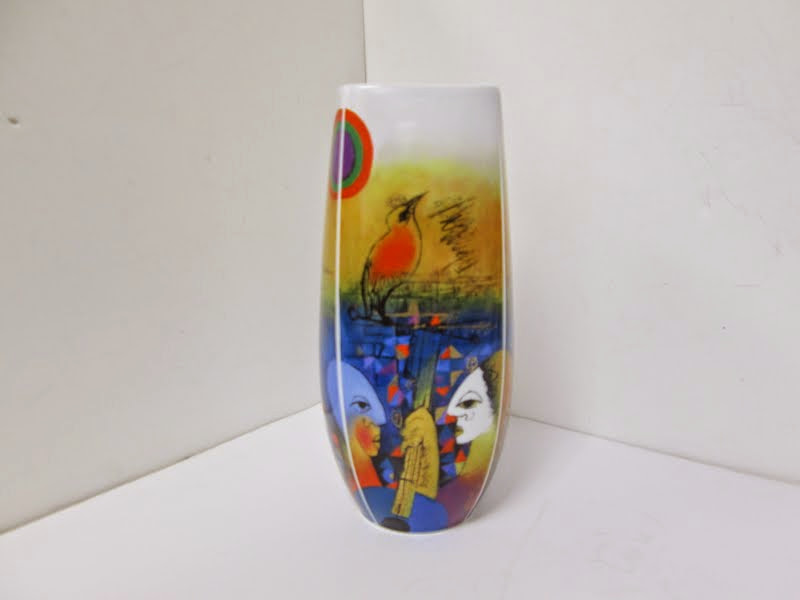 Porcelain Artist Vase by Roberto Chichorro