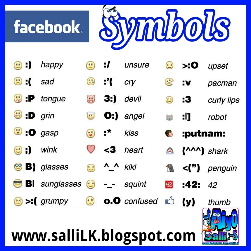 Aiyo Salli අයියෝ සල්ලි: facebook symbols