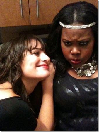 lea michele amber riley behind the scenes lea michele amber riley behind the scenes