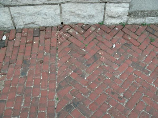 Some of Springfield's brick sidewalks are approximately 130 years old. (Photo courtesy of Brick Sidewalks of Springfield, Missouri)