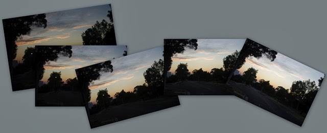 collage of the bracketted exposure as unaltered jpeg