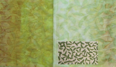 ECO PRINT Birnenblätter auf Wolle und Seide