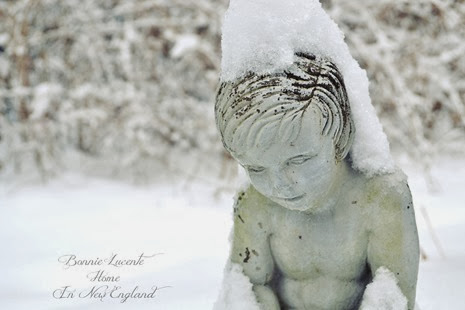 snowy statue