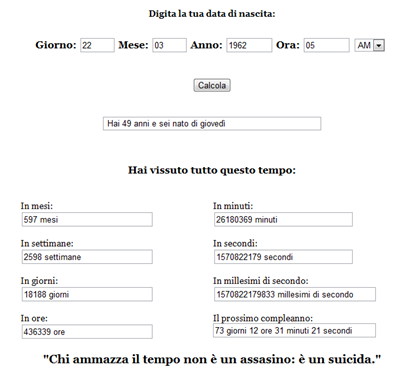 quanto tempo ho