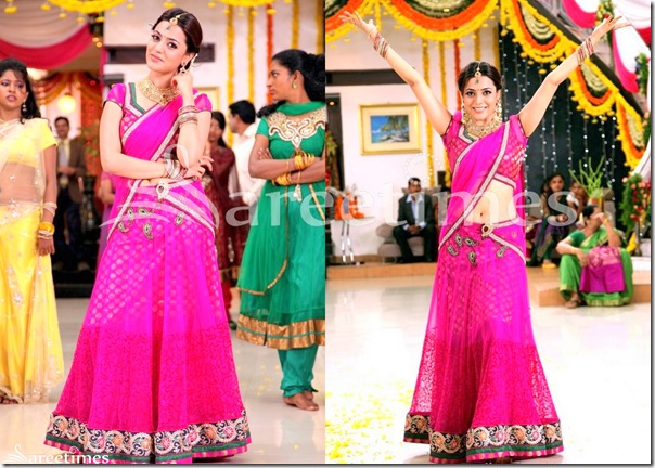 Nisha_Agarwal_Blue_Half_Saree