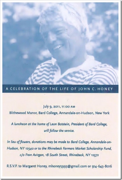 John Honey Memorial