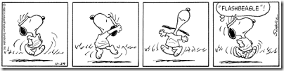 Peanuts 1983-11-29 - Snoopy as a flashbeagle