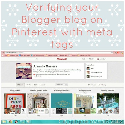 verifying your blog on pinterest with meta tags
