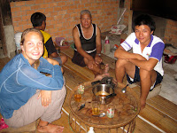 Dinner with the family - Sarah, Baht Yee, and Pong - Maetachang