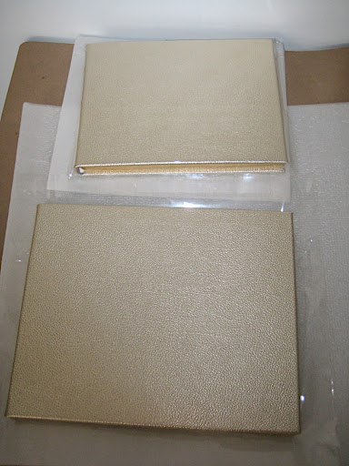 We had two different sized books from Graphic Image's metallic leather series. If you don't see a size you like on their website, they will custom make one for you!
