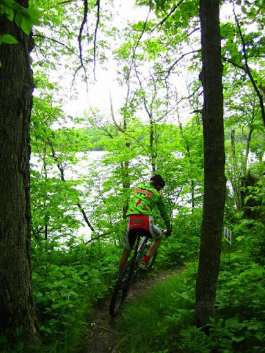 Near the lake on Laddies Loppet singletrack