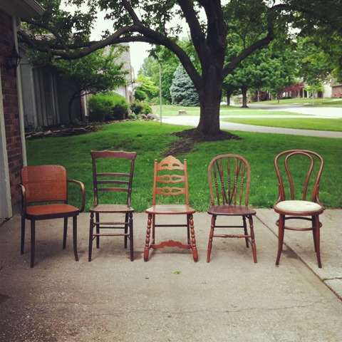 mismatched chairs