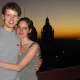 Me and Laura on our balcony in Salto