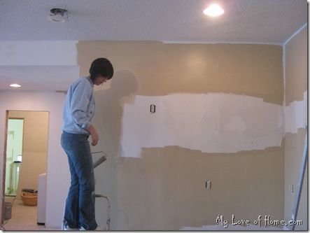 Painting Kitchen before cabinets are hung