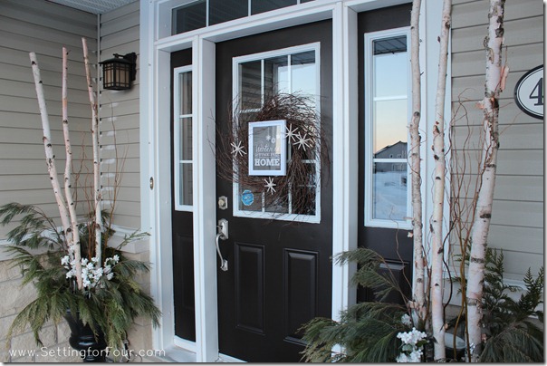 Winter Entryway from Setting for Four #entryway #decor