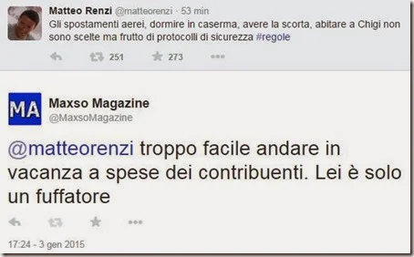 Tweet di Matteo Renzi