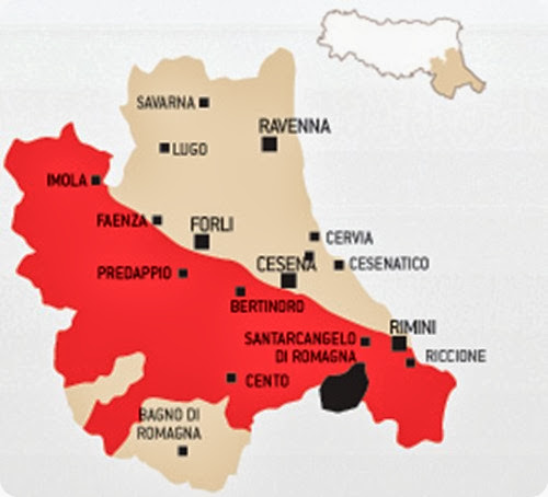 sangiovese romagna map