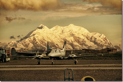 Huanya Potosi, From La Paz Airport, Bolivia 2012.