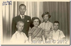 webster family before leaving for US 1952