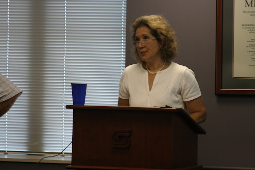 City Utilities officials provide an overview of the project as a whole. (photo credit: James Mulvenon)