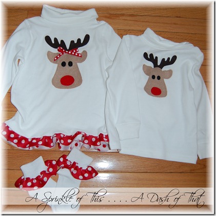 Reindeer Christmas Shirts {A Sprinkle of This . . . . A Dash of That} Reindeer Christmas Shirts {A Sprinkle of This . . . . A Dash of That}