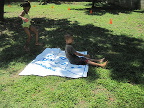 Antony sliding to a finish.
