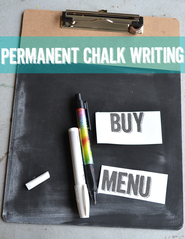 Permanent Chalk Writing - How to make permanent writing look just like chalk.