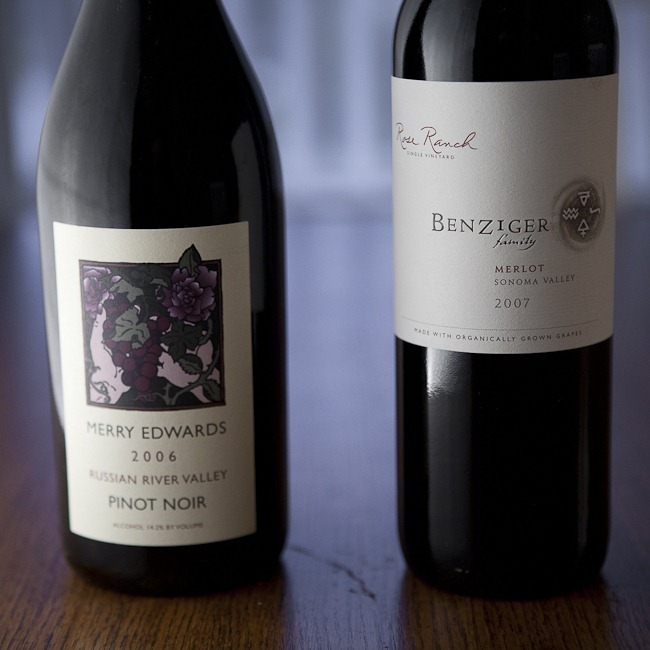 2006 Merry Edwards Russian River Valley Pinot Noir and 2007 Benziger Family Winery Sonoma Valley Merlot-1 2006 Merry Edwards Russian River Valley Pinot Noir and 2007 Benziger Family Winery Sonoma Valley Merlot-1