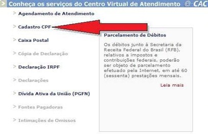 Cadastro cpf