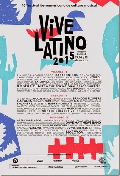 Cartel Vive Latino 2015