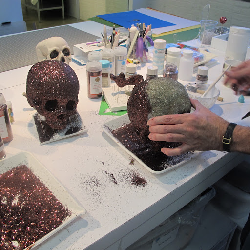 As I learned how to handle the glue and skulls, the process sped along. I was so excited to see some results.