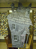 Painted this piece of the set for James' evil aunt Spiker and Sponge's house in the first act.