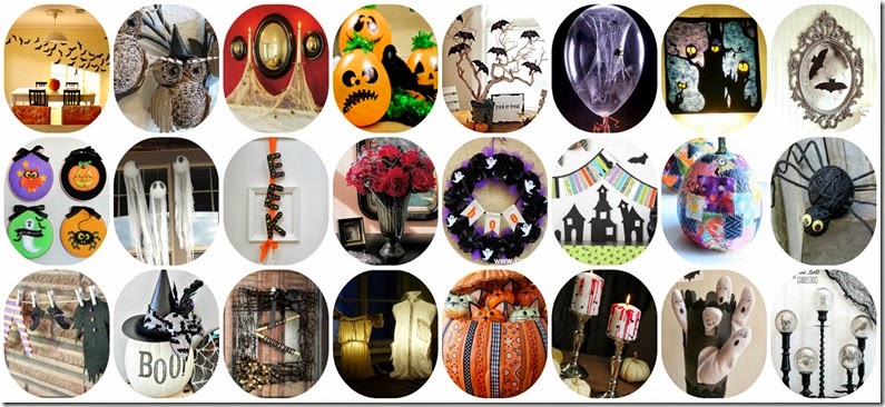 hallooween decorations collage