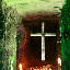 You can gauge the scale of this room from the tiny size of the people below the cross.