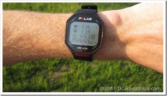 Polar RCX5 While Running Data Screens