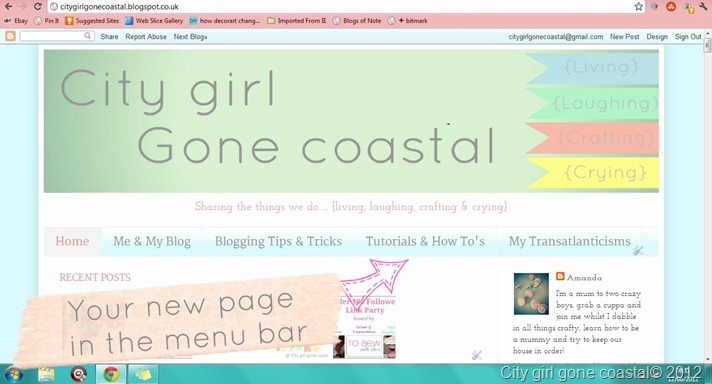 new page in menu