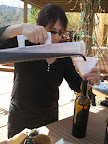 She then handed that off to Sandy so she could pour her blend into her bottle.