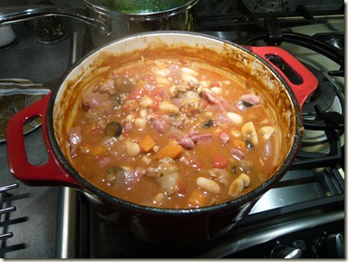 Italian bean stew, chilli version