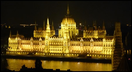 buda parliament night