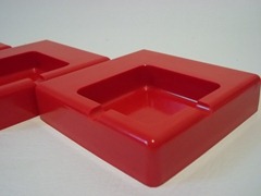 red stacking ashtrays