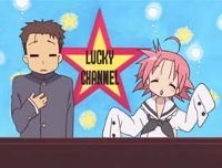 Scene from a typical Lucky Channel bit showing Shiraishi and Akira