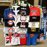 tshirts on sale in downtown london in London, United Kingdom 