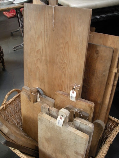 Antique cutting boards; I don't even cook, but Martha would love these.