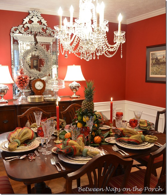 Colonial Williamsburg, Christmas Table settings Tablescape