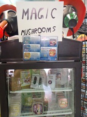 Amsterdam, Netherlands -  And yes, these are readily available.  The cards on top are letting you know the effects of each mushroom!
