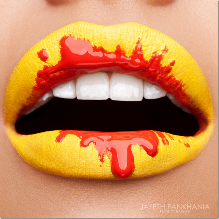 Цвет губ серии Run (Colour Run Lip Series) (2) Цвет губ серии Run (Colour Run Lip Series) Jayesh Pankhania,Karla Powell,карла пауэл губы,жолтый красный, визаж,макияж,мекап,make-up Artist,визажист карла пауэл,красивые губы,яркий акцент