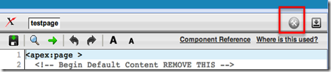 disable development mode visualforce page