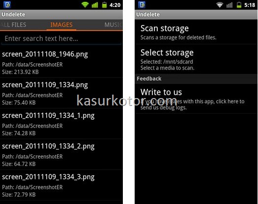 Undelte for Android, data recovery Undelte for Android, data recovery
