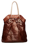 Perforated Open Weave Brown Tote