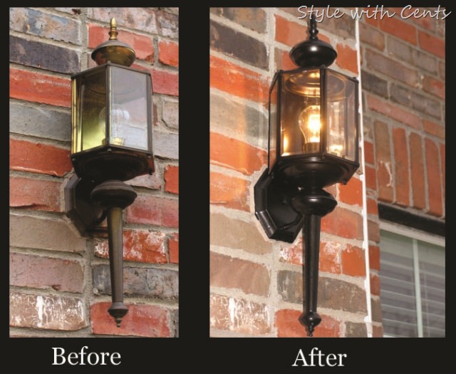 rustoleum oil rubbed bronze spray paint front light before after rustoleum oil rubbed bronze spray paint front light before after
